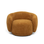 Andrew - Modern Orange Fabric Swivel Accent Chair