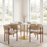 Epas Dining Table White & Gold