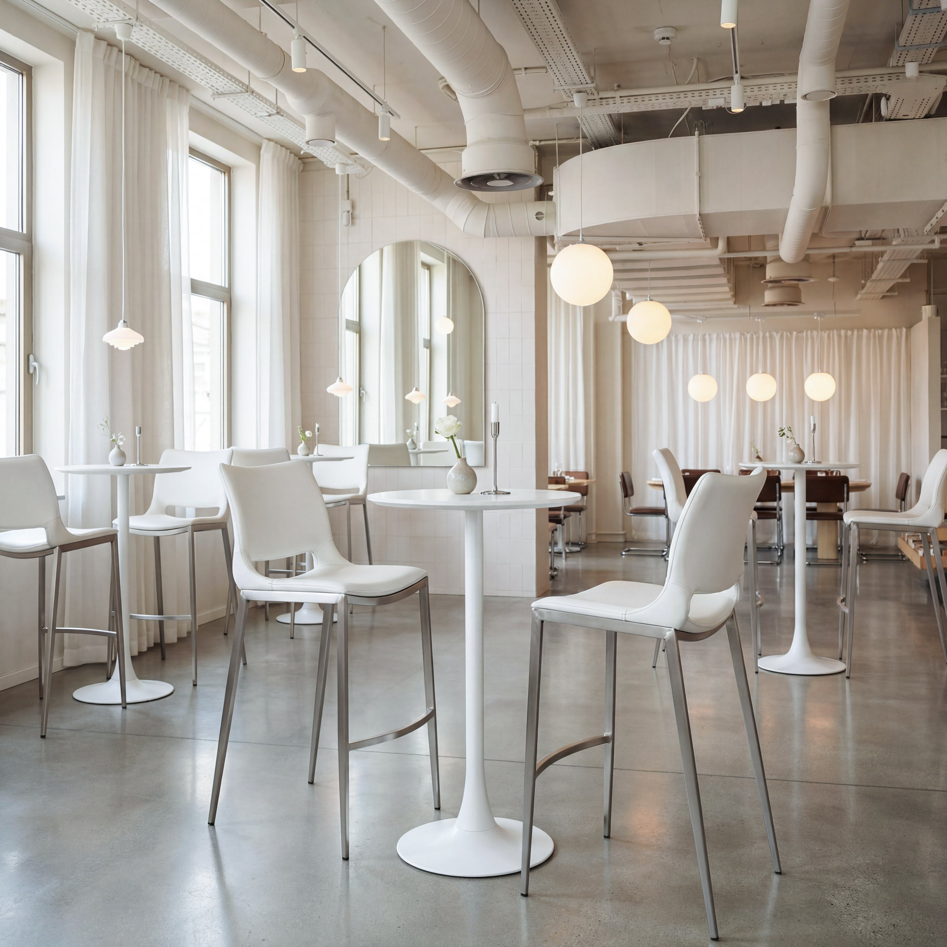 Auray Bar Table White