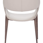Limay Dining Chair (Set of 2) Beige & Walnut