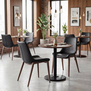 Magnus Dining Chair (Set of 2) Black & Walnut
