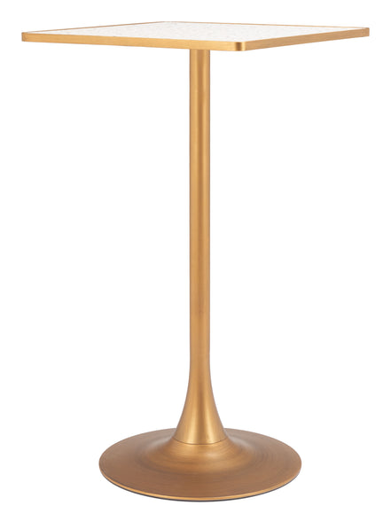 Spot Bar Table Beige & Gold