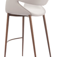 Limay Barstool Beige & Walnut