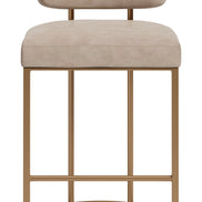 Velar Counter Stool (Set of 2) Beige & Bronze