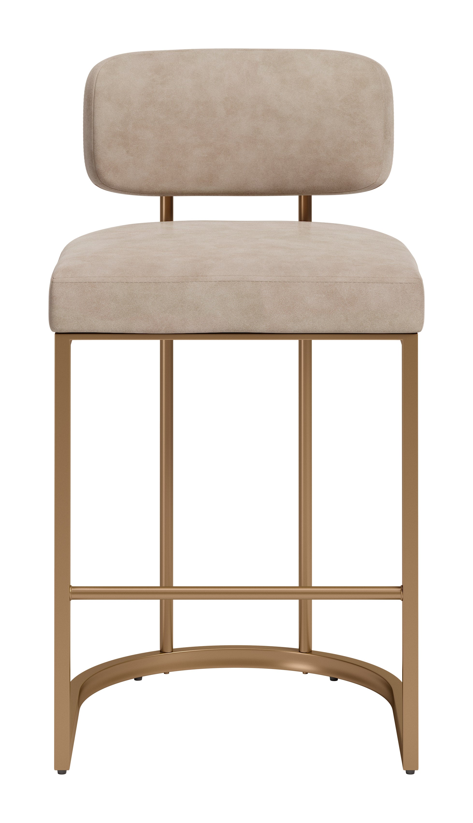 Velar Counter Stool (Set of 2) Beige & Bronze