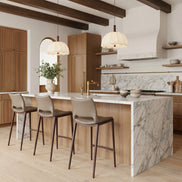 Ace Counter Stool (Set of 2) Brown & Walnut