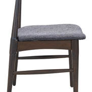 Tuzka Dining Chair (Set of 2) Gray & Espresso