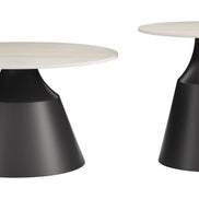 Camella Coffee Table Set (2-Piece) Light Beige & Black