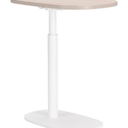 Buddy Adjustable Rotating Side Table Natural & White