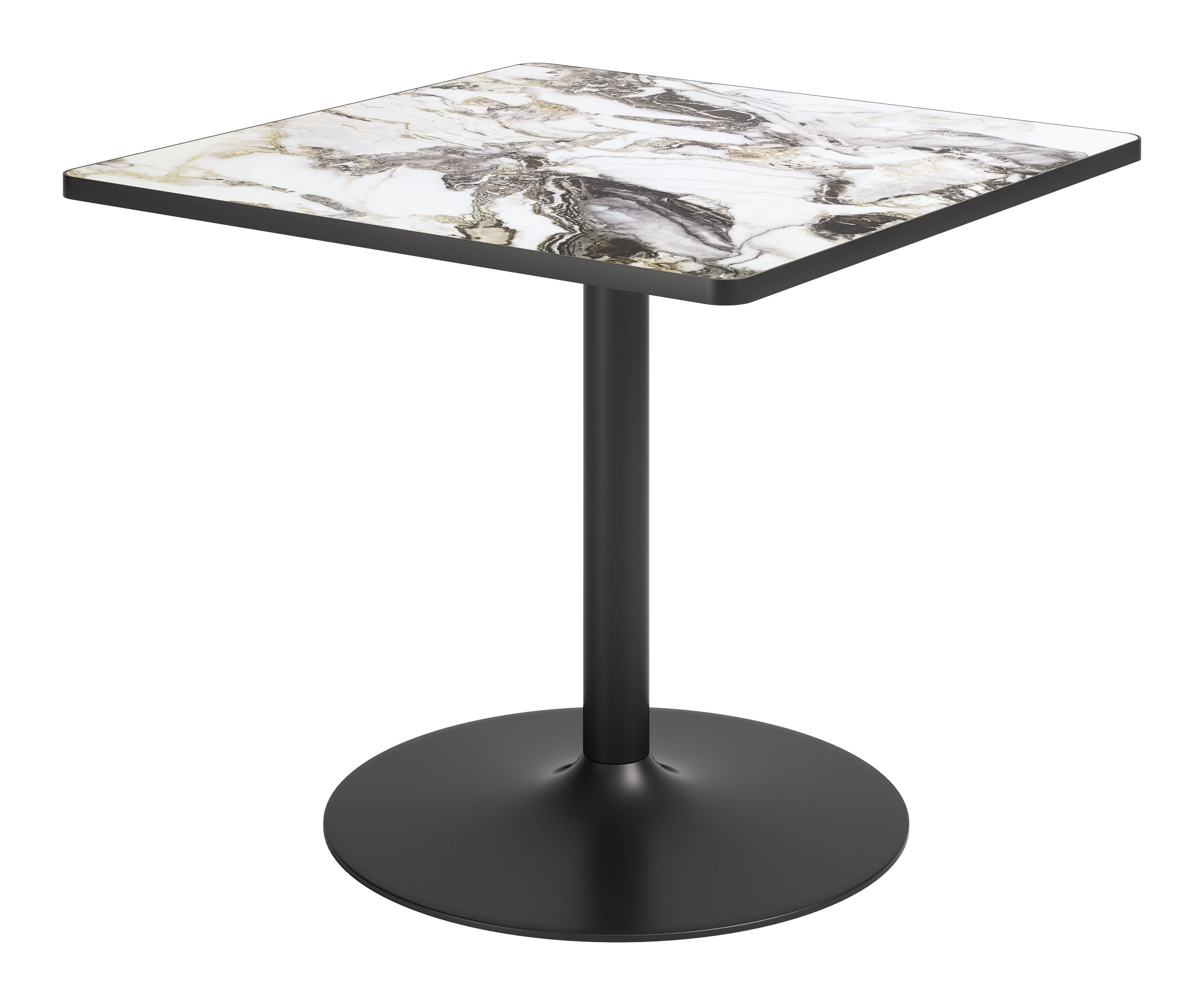 Caliza Dining Table Gray & Black