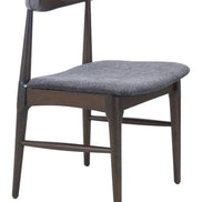 Tuzka Dining Chair (Set of 2) Gray & Espresso