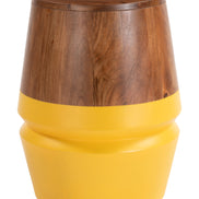 Tornos Side Table Walnut & Yellow
