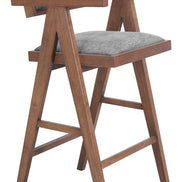 Delhi Barstool (Set of 2) Gray & Walnut