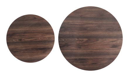 Rosk Coffee Table Set (2-Piece) Walnut & Black