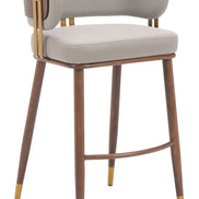 Brew Barstool Beige & Walnut