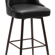 Keppel Swivel Barstool Black & Bronze