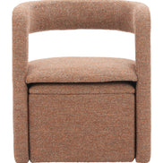 Atria Accent Chair & Ottoman Tawny Brown