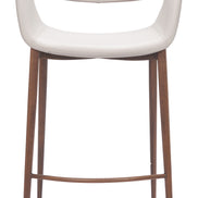 Limay Barstool Beige & Walnut