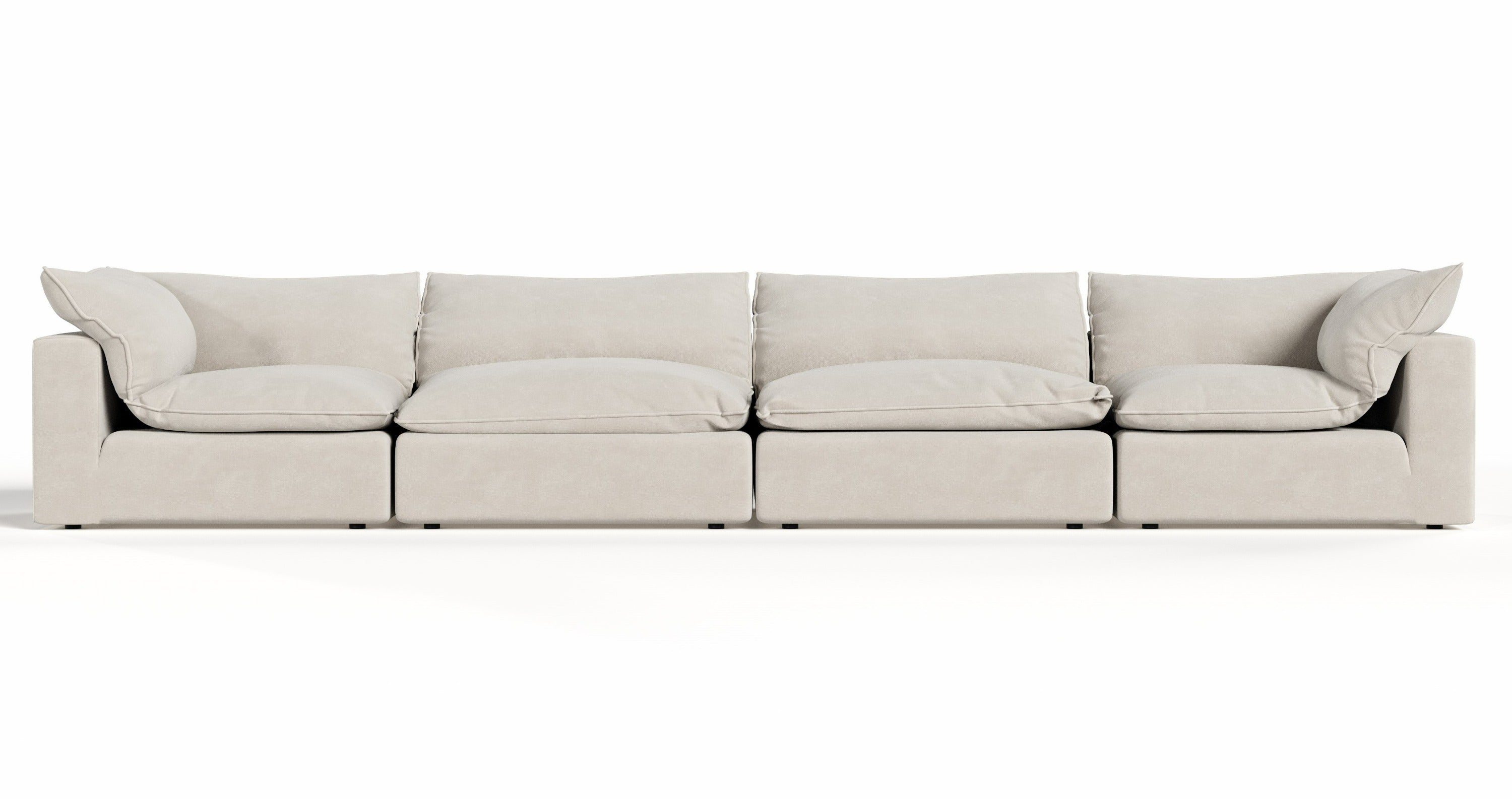 Garman - Modern Light Grey Modular Sectional Sofa-4-Piece Sectional