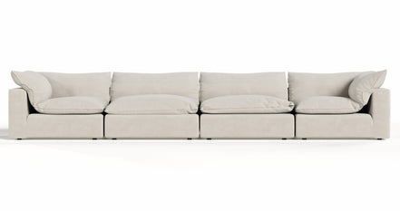 Garman - Modern Light Grey Modular Sectional Sofa-4-Piece Sectional