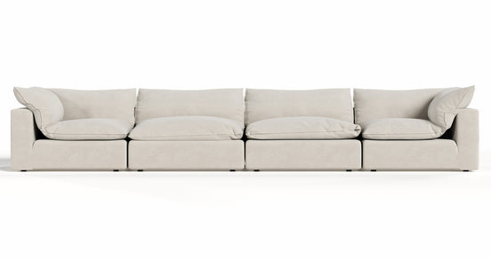 Garman - Modern Light Grey Modular Sectional Sofa-4-Piece Sectional