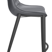 Magnus Counter Stool (Set of 2) Dark Gray & Black