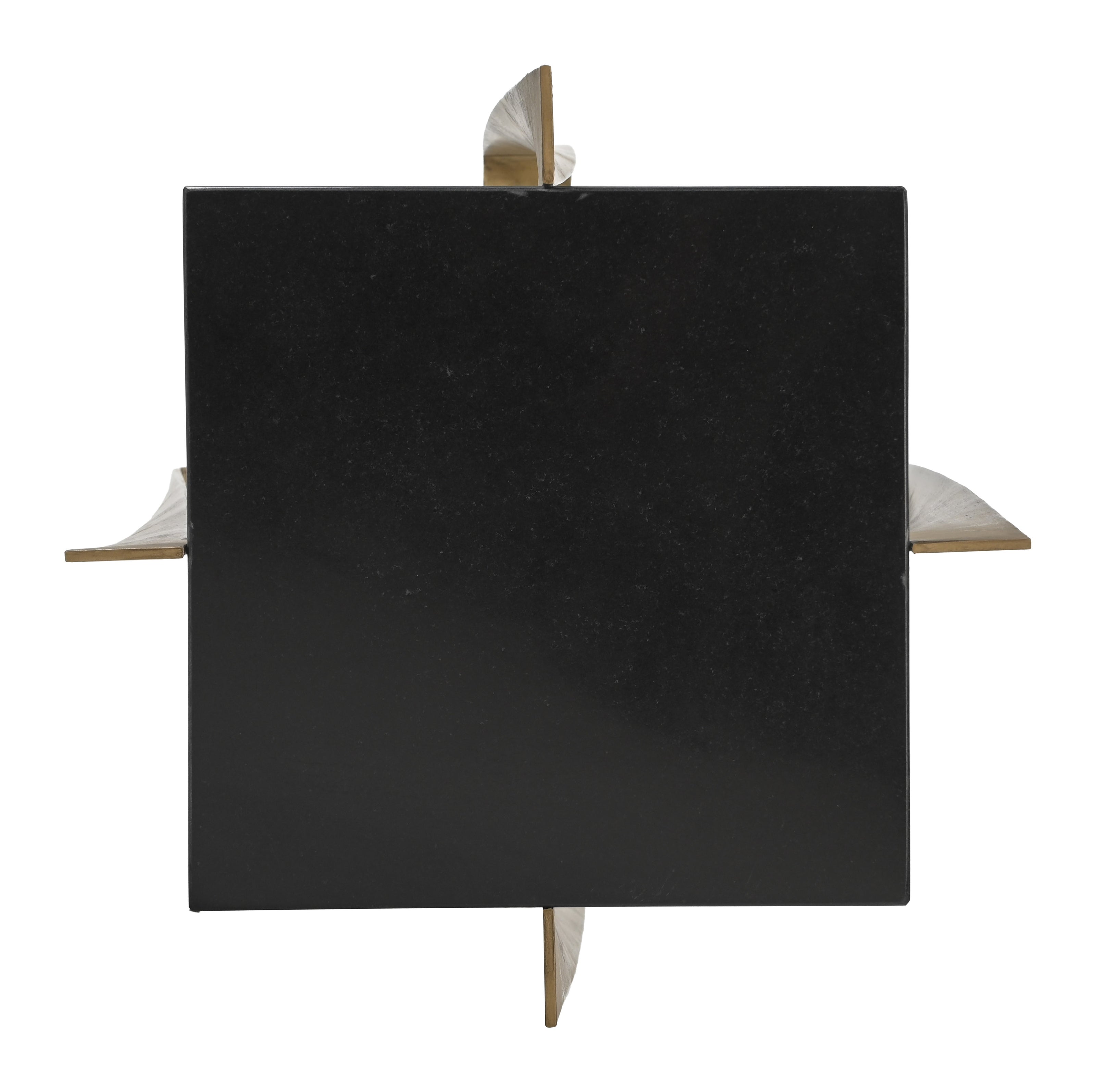 Noara Accent Table Black & Brass