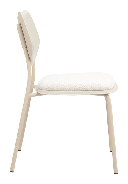 Zeal Dining Chair (Set of 4) Light Gray & Beige
