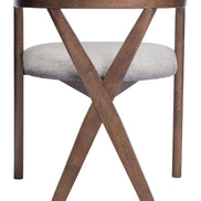 Cairo Dining Chair Dove Gray & Walnut