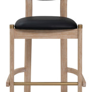 Rilou Barstool (Set of 2) Black & Natural