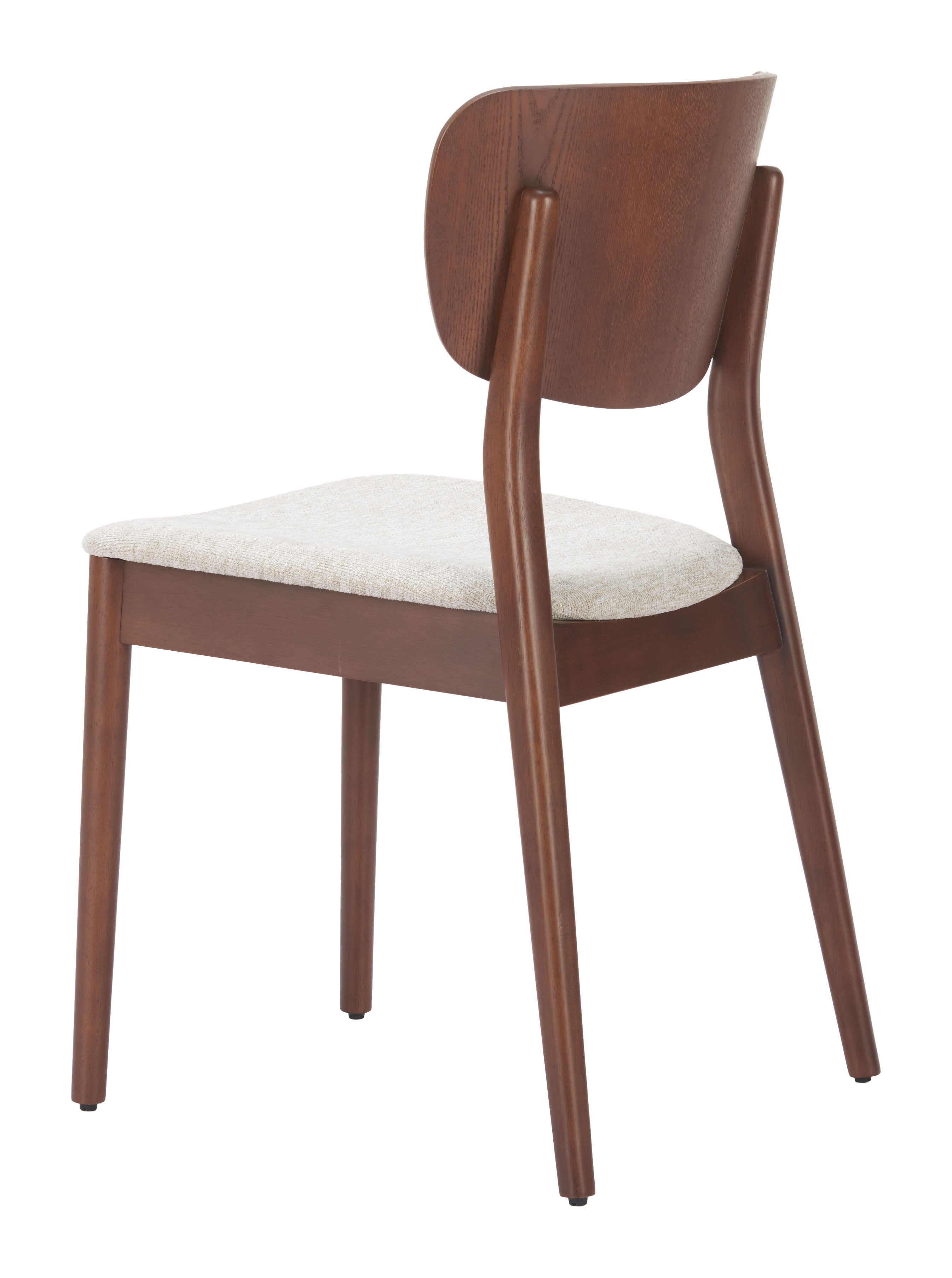 Kellua Dining Chair (Set of 2) Beige & Walnut