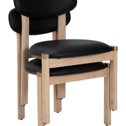 Rilou Dining Chair (Set of 2) Black & Natural