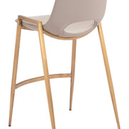 Desi Counter Stool (Set of 2) Beige & Gold