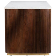Obeah Desk White & Walnut