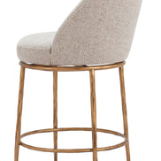 Nordhavn Swivel Counter Stool Beige & Gold