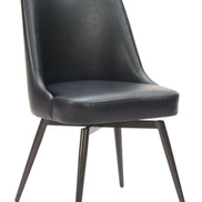 Keppel Swivel Dining Chair (Set of 2) Black