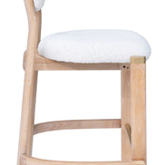 Rilou Counter Stool (Set of 2) White & Natural