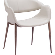 Limay Dining Chair (Set of 2) Beige & Walnut