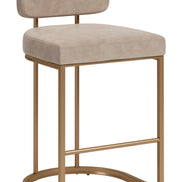 Velar Counter Stool (Set of 2) Beige & Bronze