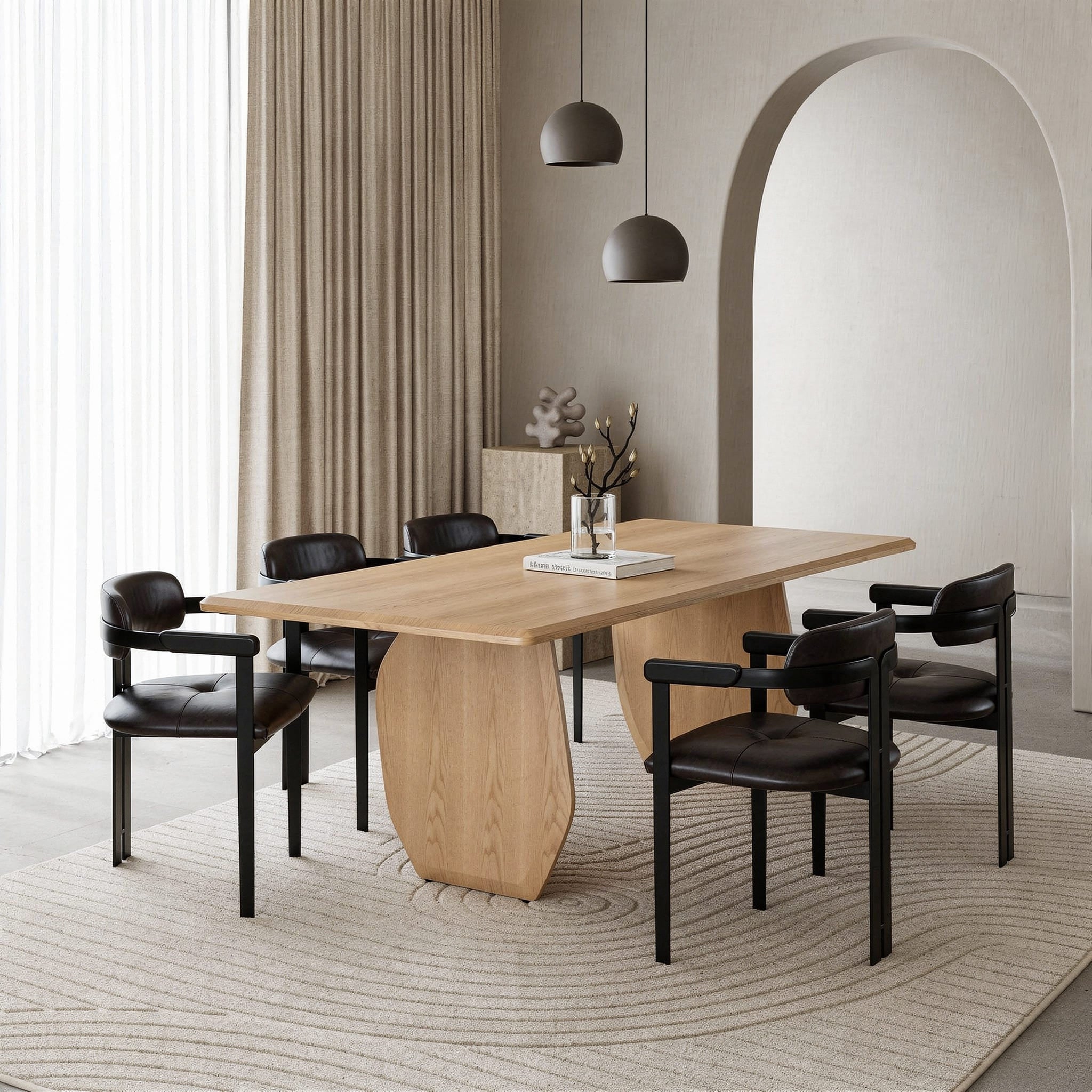 Prado - Modern White Oak Dining Table - image 5