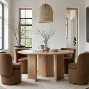 Masuda - Modern Natural Ash Round Dining Table - image 5