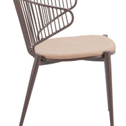 Silues Dining Chair (Set of 2) Taupe & Brown