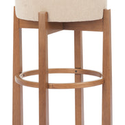 Nade Barstool (Set of 2) Beige & Walnut