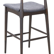 Tuzka Barstool (Set of 2) Gray & Espresso