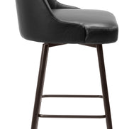 Keppel Swivel Barstool Black & Bronze