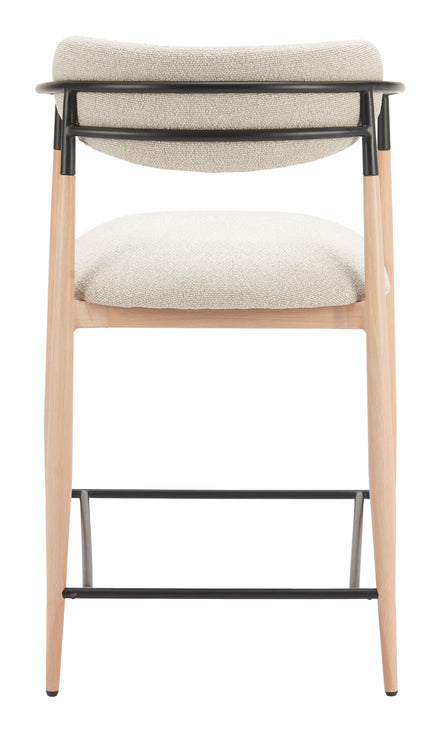 Equinox Counter Stool Oyster Gray & Natural