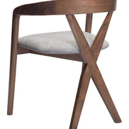 Cairo Dining Chair Dove Gray & Walnut