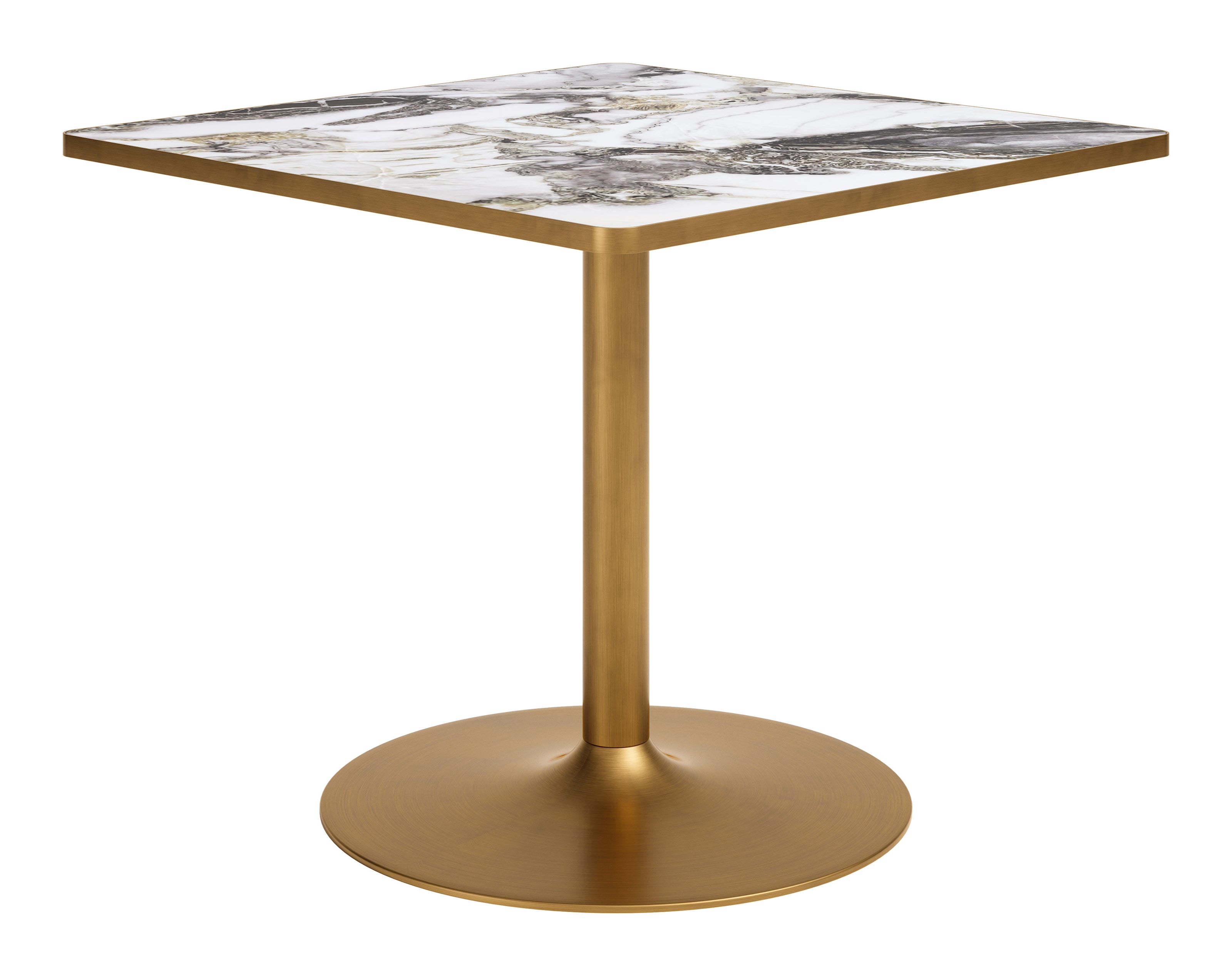 Caliza Dining Table White & Gold