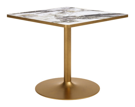 Caliza Dining Table White & Gold