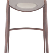 Desi Barstool (Set of 2) Beige & Walnut
